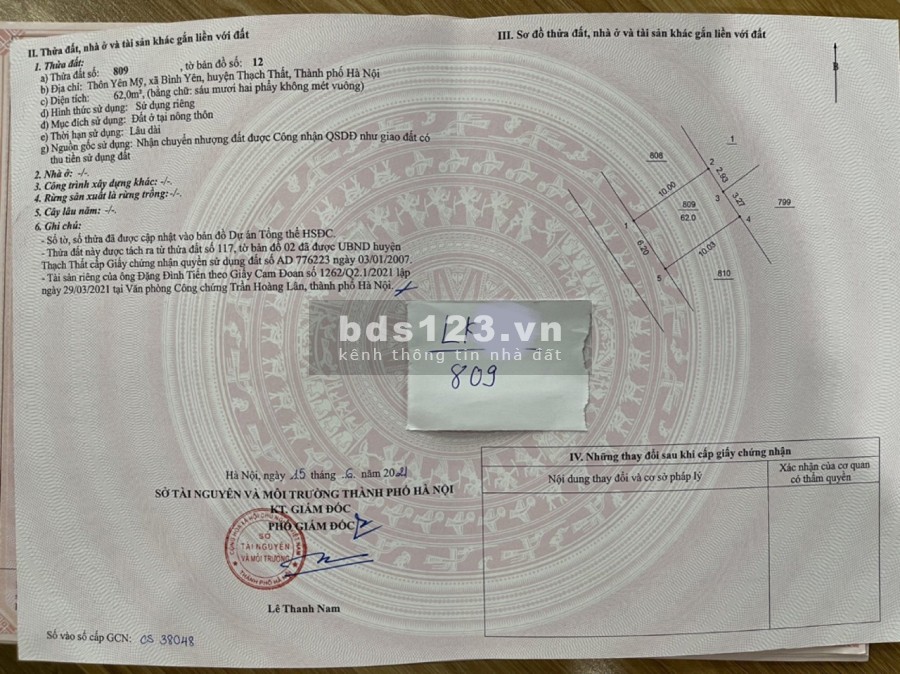 Chính chủ bán giá chỉ 600 triệu, sở hữu ngay cạnh công nghệ cao, tỷ suất lợi nhuận cao, thanh khoản tốt. LH: 0962830896