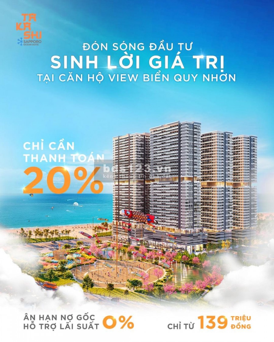 Căn hộ Takashi Ocean Suite mang đậm văn hóa Nhật Bản ven biển Kỳ Co – Quy Nhơn được sở hữu lâu dài