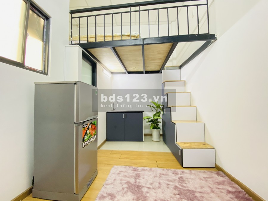 Phòng gác lửng, full nội thất Phan Văn Trị ngay đại học Văn Lang, giá 4.3 triệu/tháng