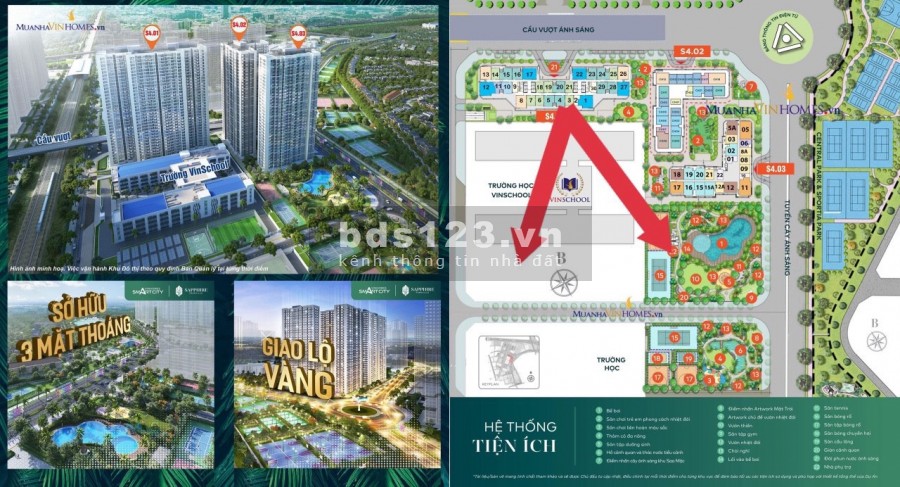 Cần bán căn hộ cao cấp tại Vinhomes Smart City chỉ với 1ty450