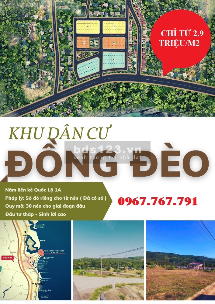 Quy Hoạch Khu Dân Cư Đồng Đèo - Lưng Tựa Núi Mặt Hướng Biển Tại Phú Yên