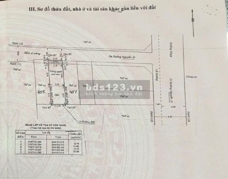 Bán đất Phạm Văn Đồng Bình Thạnh, dt 3.8x12m, dt 41m2, giá 4.6…