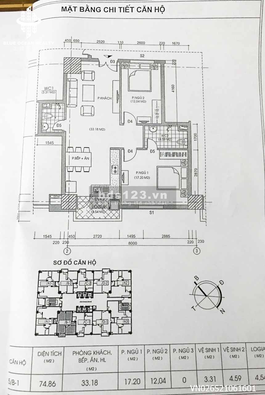 Bán căn 2 ngủ chung cư 129 Ban cơ yếu chính phủ, giá bán 2.45 tỷ, lhcc