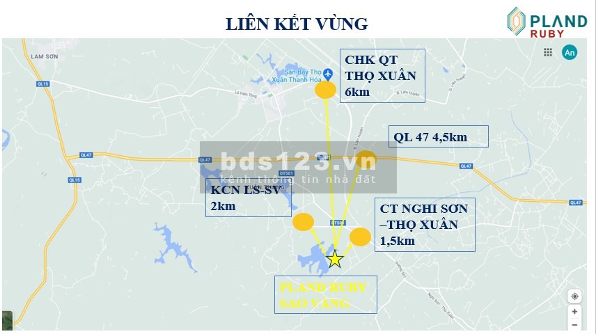 Khu nhà ở dân cư cực hot ở Thanh Hóa PLand Ruby Sao Vàng, sổ sẵn