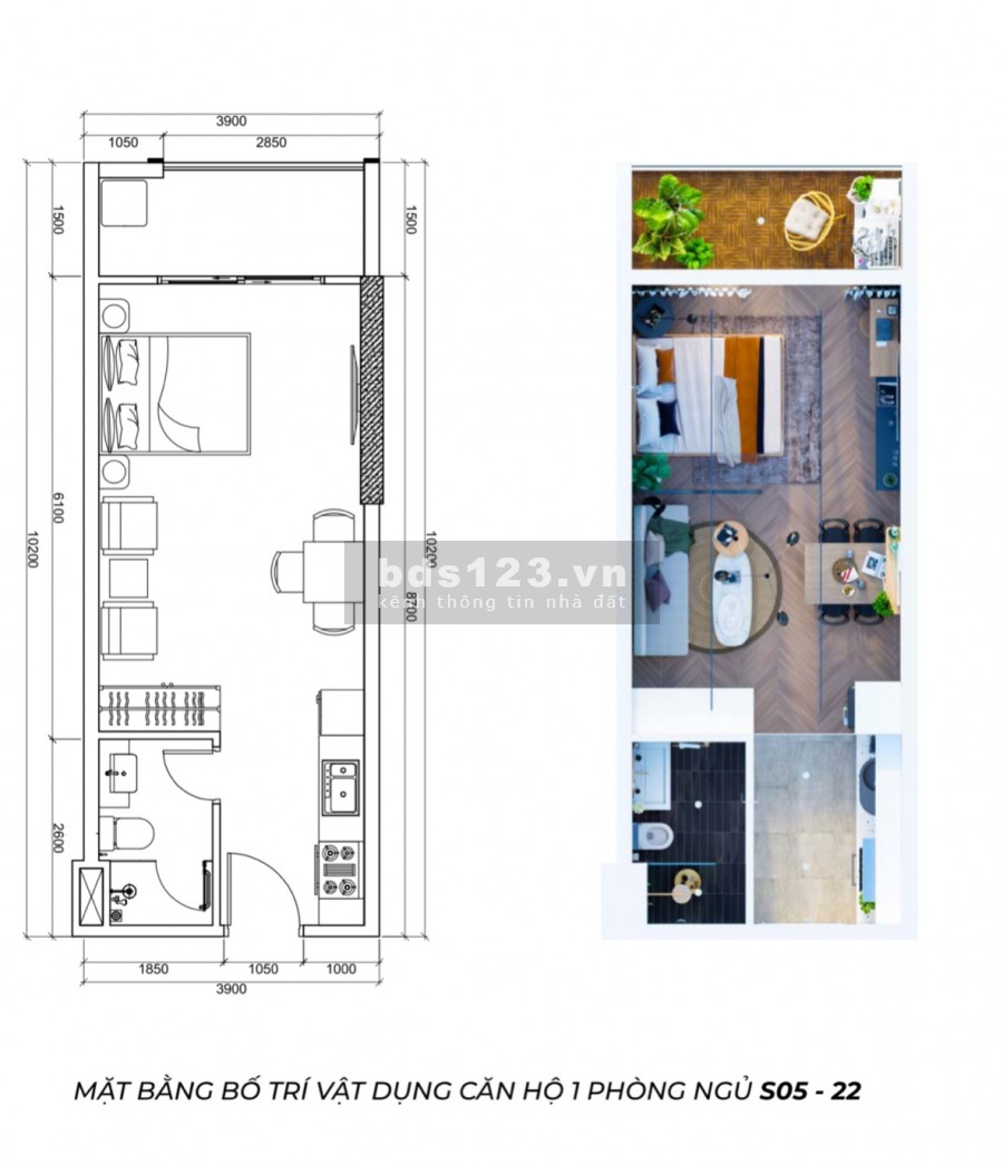 Căn hộ cao cấp sophia Center Phú Cường, giá bán 917 triệu