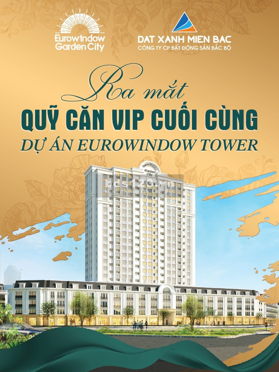 Căn hộ 2PN 1VS chung cư cao Cấp Eurowindow Tower Thanh Hóa