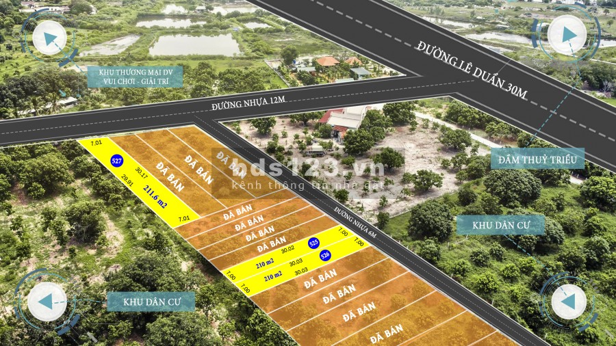 Đất thổ cư trục đường Lê Duẩn view Đầm - Giá đầu tư F0