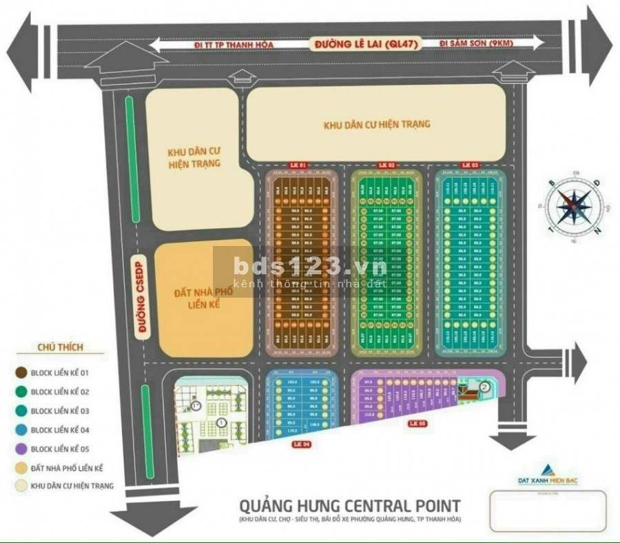 Bán đất nền trung tâm thành phố Thanh Hoá có sổ đỏ ngay, lh 0916463369