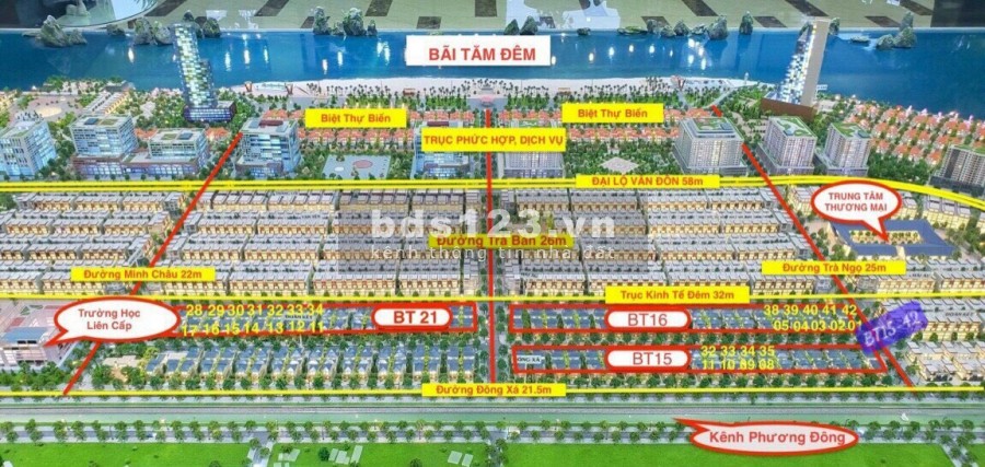 Tôi cần bán lô góc biệt thự nghỉ dưỡng KĐT Phương Đông Vân Đồn gần trục Shophouse Kinh Tế Đêm TTTM