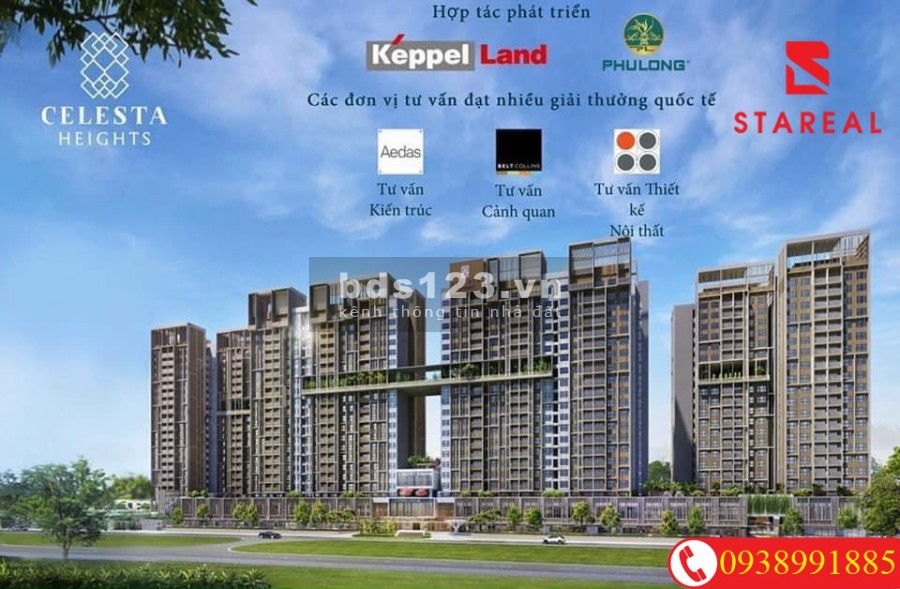 Keppel Land Mở bán 10 suất nội bộ Celesta Heights Nguyễn Hữu Thọ 0938 991 885