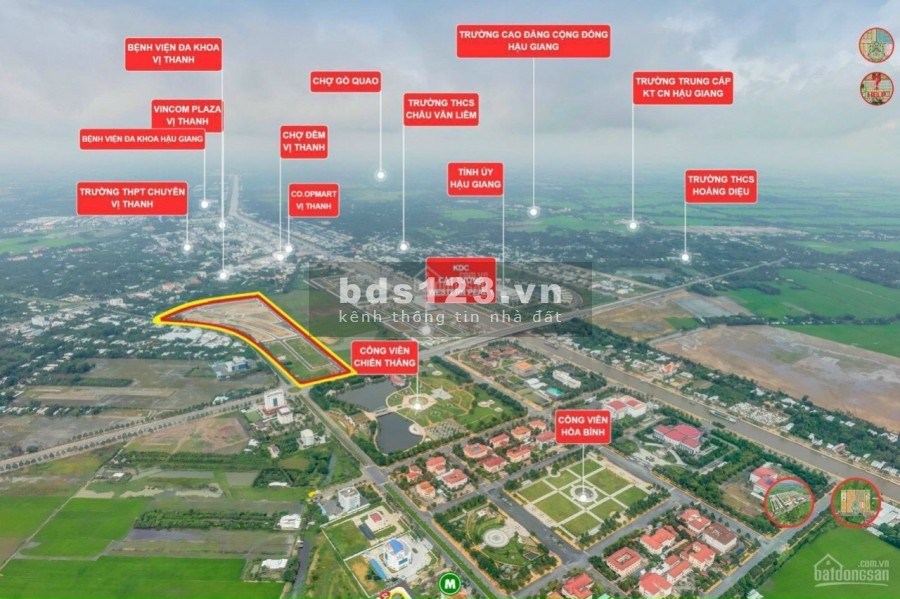 Dự án đất nền The Main Central, Vị Thanh Villas, lh 0906915936