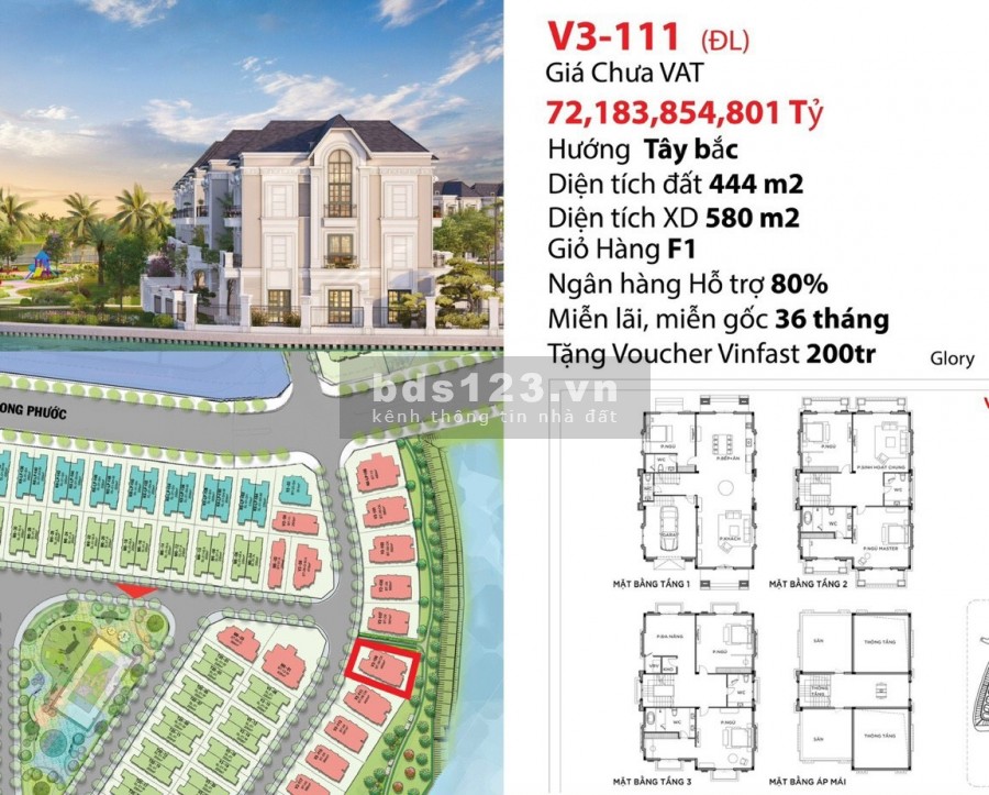 Biệt thư cao cấp khu Vinhomes Quận 9, siêu Vip khu The Manhattan Glory, giá thoả thuận
