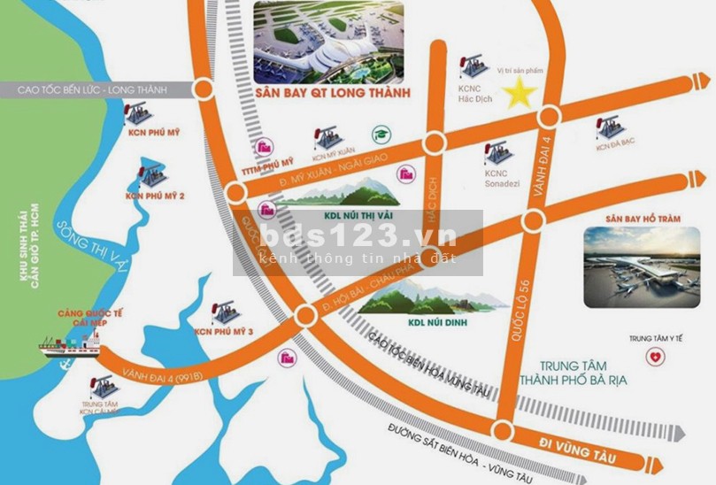 Bán lô 1.645m2 tc 100m, mặt tiền đường SHR ở Garden hill sông xoài, tx phú mỹ