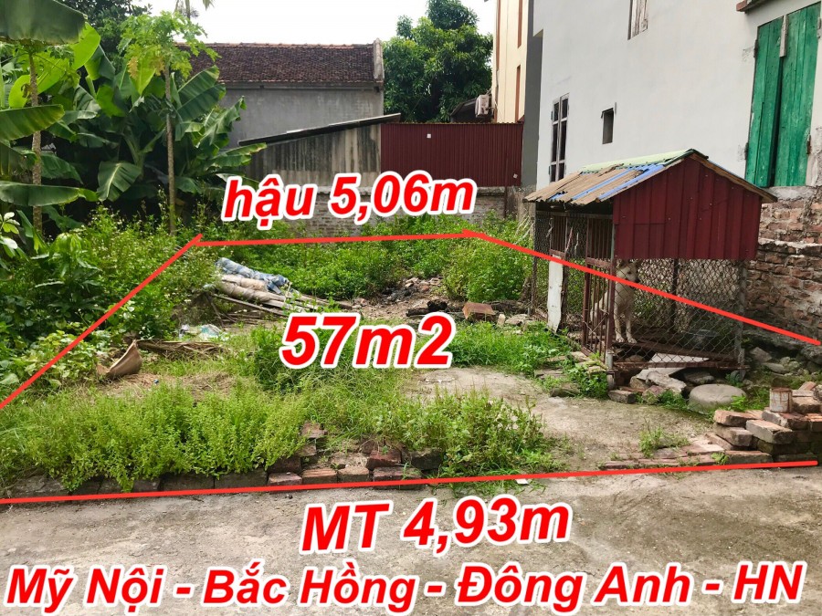 Cần bán mảnh đất đẹp 57m2 Mỹ Nội Bắc Hồng huyện Đông Anh, đường rộng 3.5m