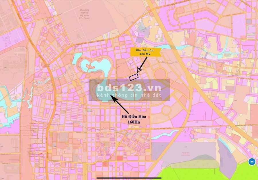 Bán đất ngay hồ điều hoà Mỹ Xuân 160ha giá bán chỉ 1,3 tỷ, lh 0909010928