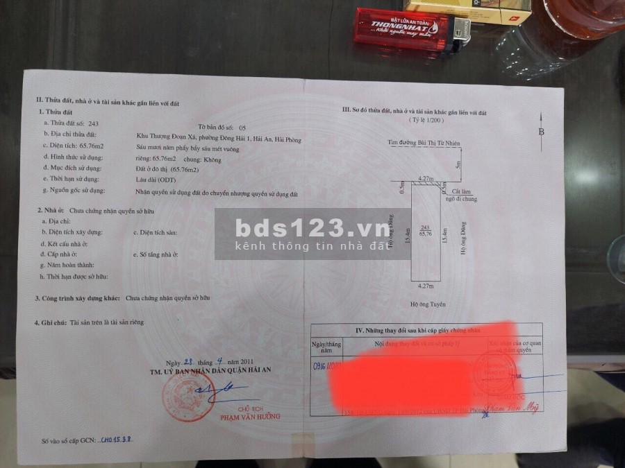 Bán đất chính chủ sổ sẵn, pháp lí đầy đủ, ngang 4.27m, giá thoả thuận, lh 0838057318