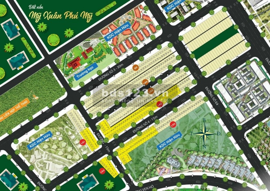 Bán đất ngay hồ điều hoà Mỹ Xuân 160ha giá bán chỉ 1,3 tỷ, lh 0909010928