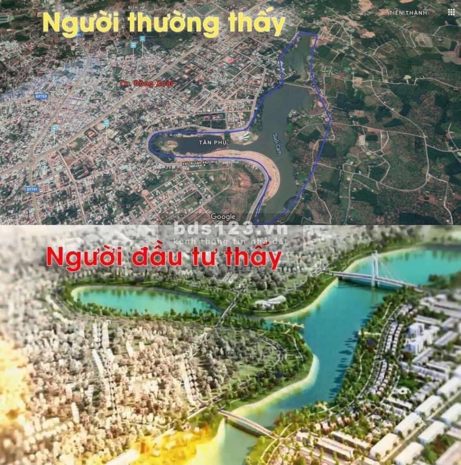 Đất Trung tâm thành phố giá tốt nhất thị trường nằm cạnh hồ sinh thái và khu nghỉ dưỡng 1756Ha của thành phố.