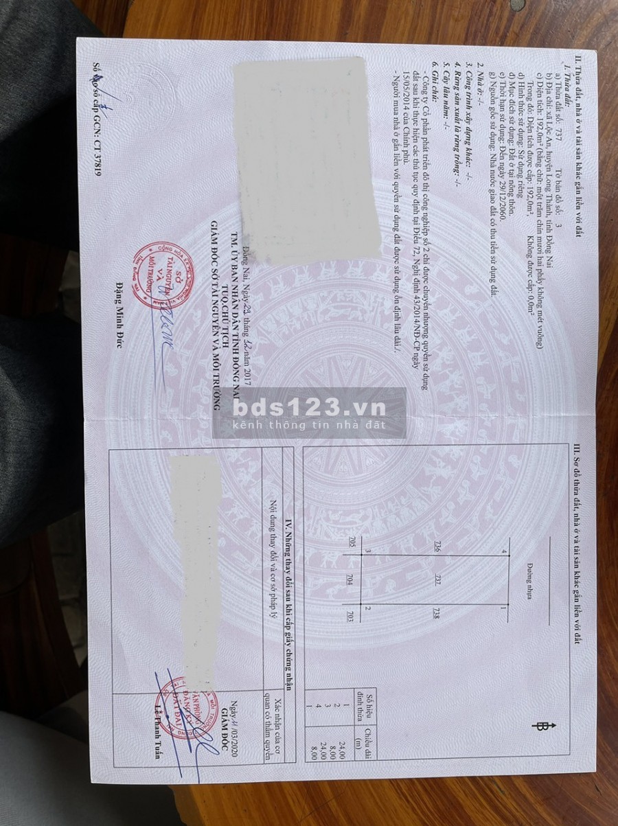Khu Đô Thị D2D Sân Bay Long Thành Bán Gấp 2 Lô 3/800, 3/737, giá 3.1 tỷ