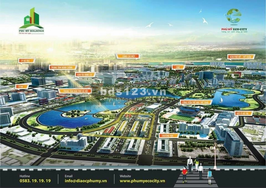 Bán đất ngay hồ điều hoà Mỹ Xuân 160ha giá bán chỉ 1,3 tỷ, lh 0909010928
