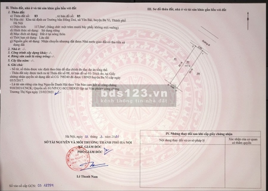 Cần bán gấp mảnh đất tại định cư, trường bắn Đồng Doi, ngay cạnh làng văn hoà 54 dân tộc, lhcc