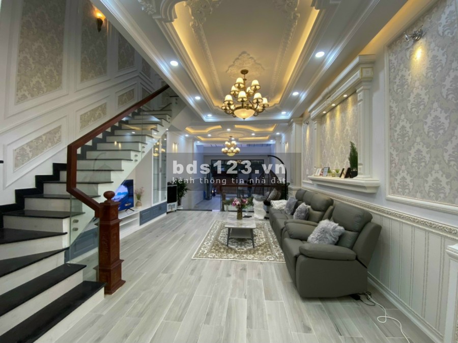 Biệt thự Tân Cổ Điển đường 10m Khu Sài Gòn MớiHuỳnh Tấn Phát, thị trấn Nhà Bè.