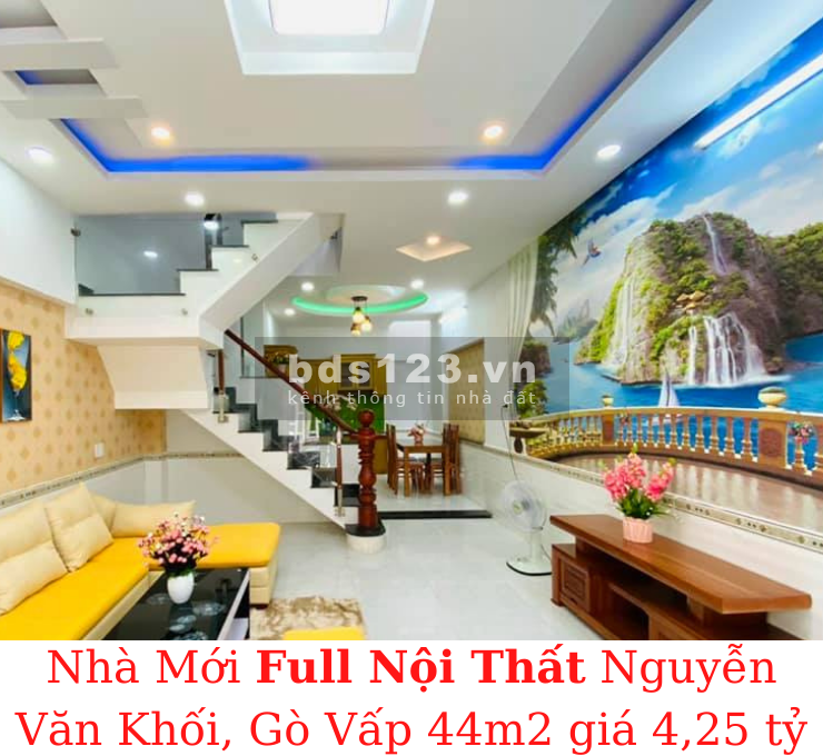 Bán nhà Mới! Tặng nội thất Nguyễn Văn Khối, Gò Vấp dt 44m2 giá 4,25 tỷ