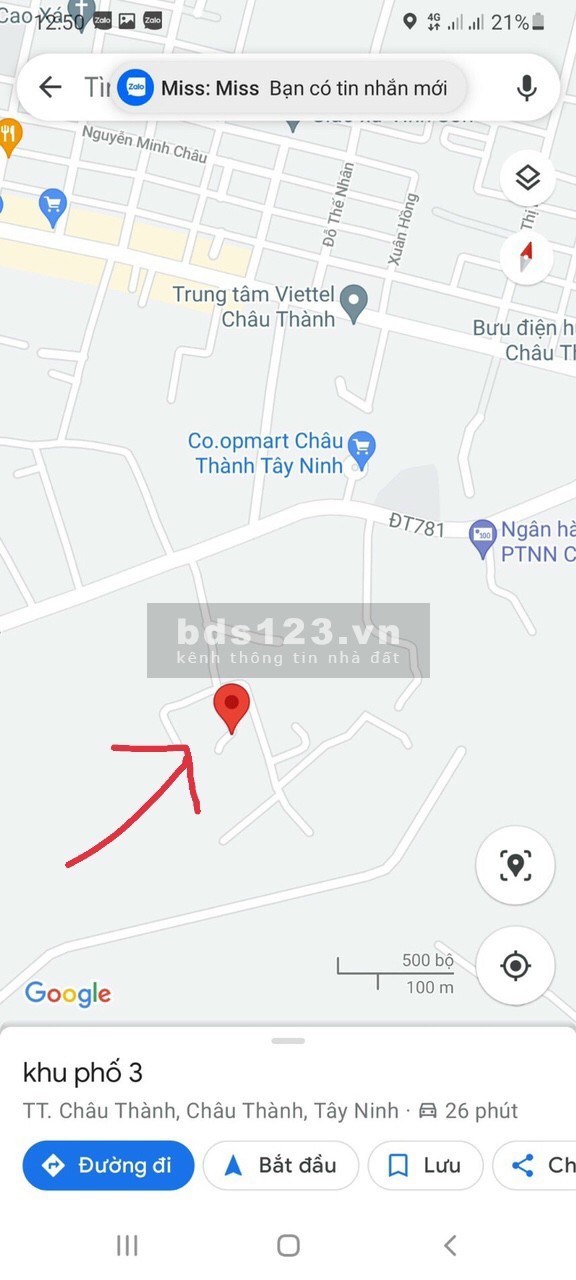 Bán đất giá rẻ khu vực Châu Thành Tây Ninh, giá bán chính chủ, lh 0983482099