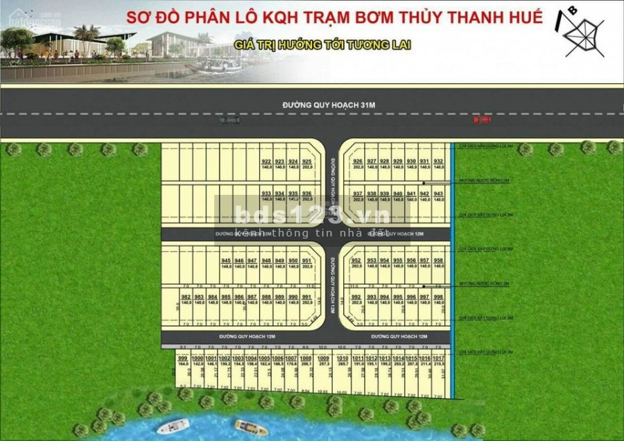 Bán đất hiếm khu qui hoạch Trạm Bơm, Thuỷ Thanh, Hương Thuỷ, giá 14.x triệu/m2