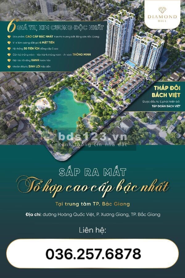 BV Diamond Hill - Tháp đôi Bách Việt, chung cư cao cấp, được vay lãi suất thấp