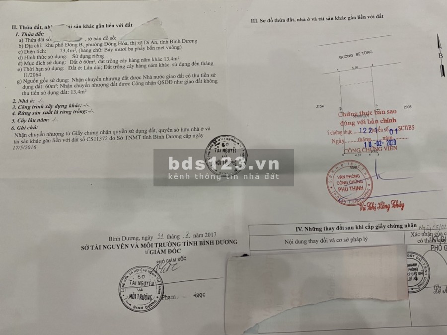 Bán gấp nhà ngã ba cây Lơn Đông Hòa, Dĩ An, giá 3.8 tỷ, lh 0984335359