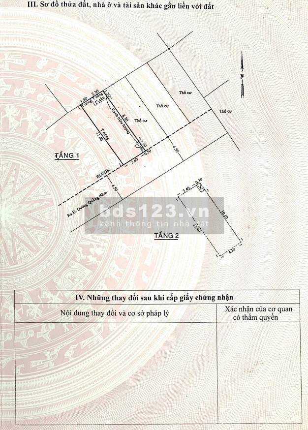Bán đất Dương Quảng Hàm, Gò Vấp, hẻm 4.5m, dt 4.1mx11.4m, giá…