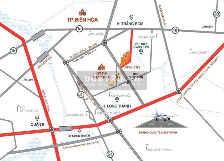 Bán đất Tam Phước, mặt tiền đường lớn, gần KCN Giang Điền, thích hợp phân nền, Giá rẻ