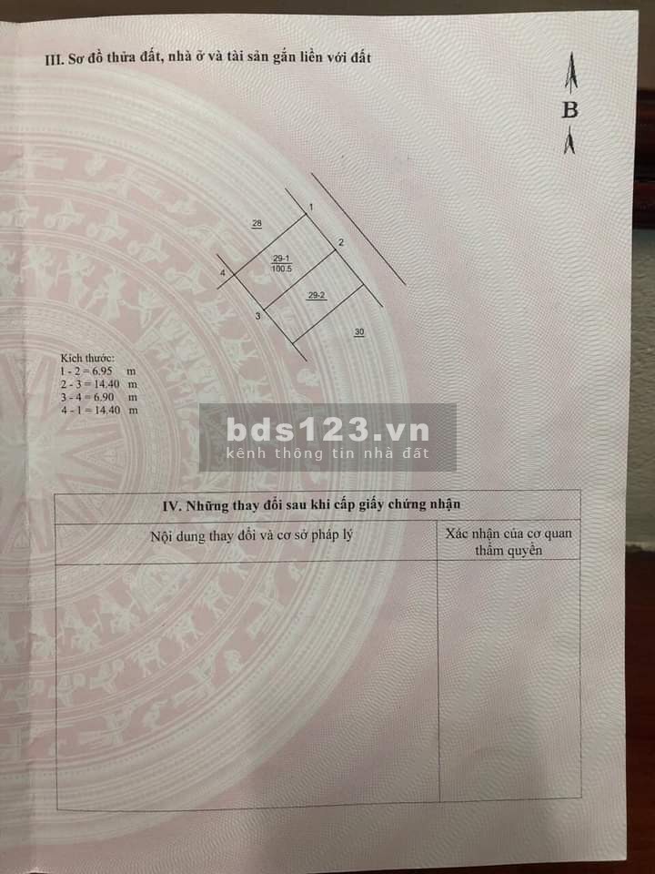 Bán 105M2 Đất Thổ Cư Ô Tô Tránh Phố Tư Đình Long Biên, giá 8.8 tỷ