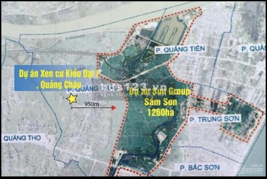 Đất nền khu dân cư mới Kiều Đại 1-Quảng Châu- Tp Sầm Sơn