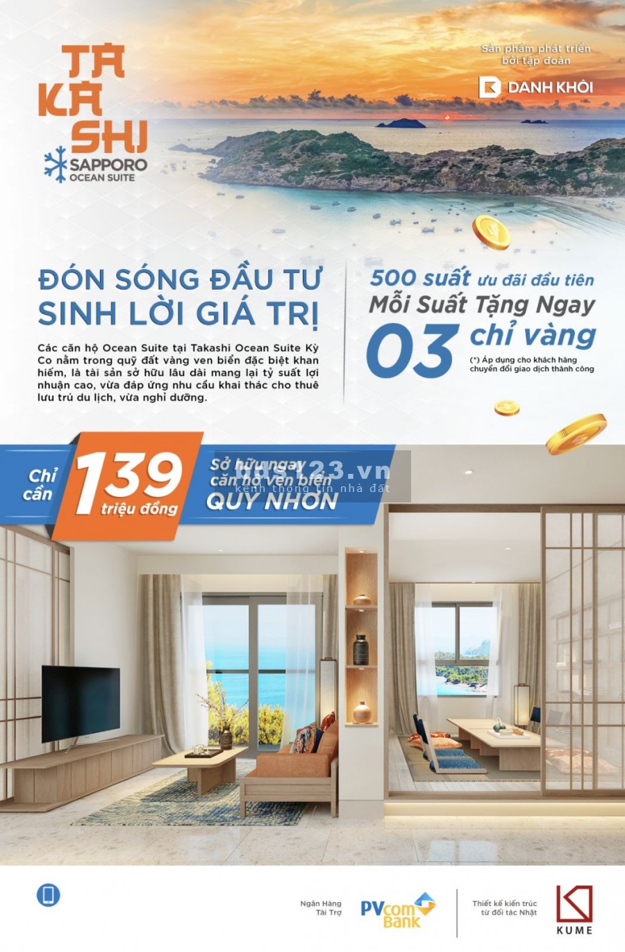 Hãy là người đâu tiên sở hữu căn hộ Takashi Ocean Suite, sở hữu vĩnh viễn