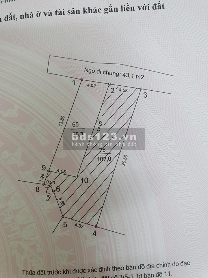 Bán đất khu đô thị Kim Chung, Hoài Đức dt 56m2 giá bán 2.1 tỷ