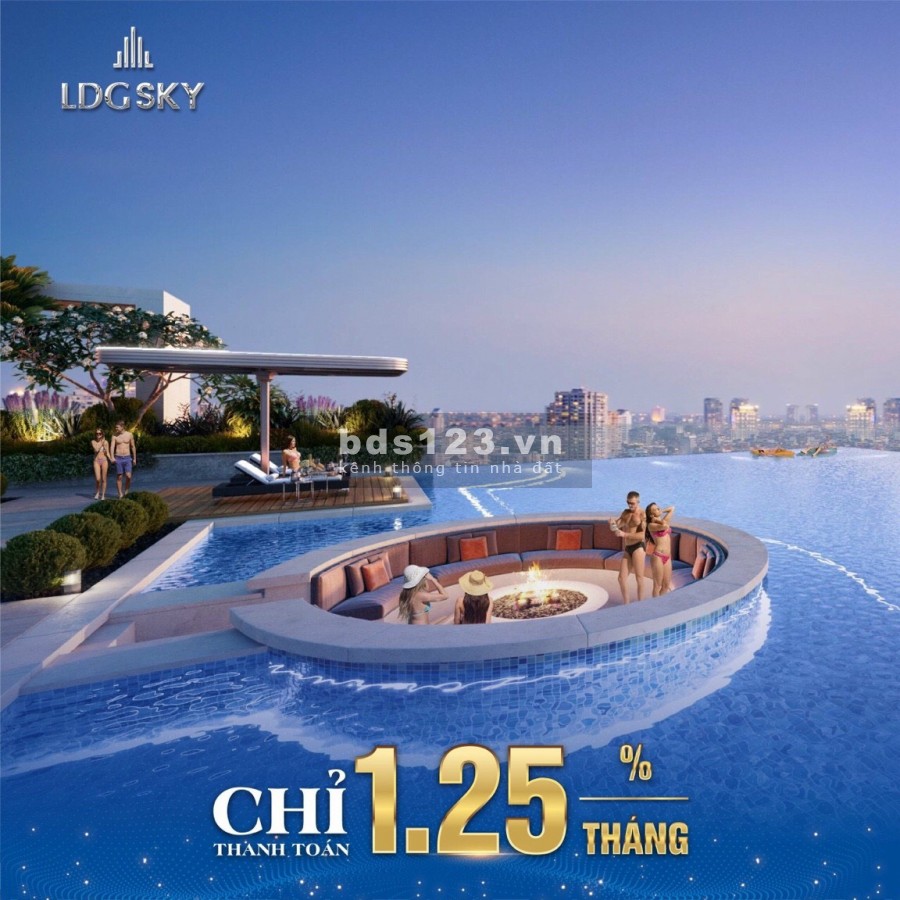Duy nhất 1 căn giá trực tiếp từ chủ đầu tư căn 2PN dt 76m2, chung cư LDG Sky
