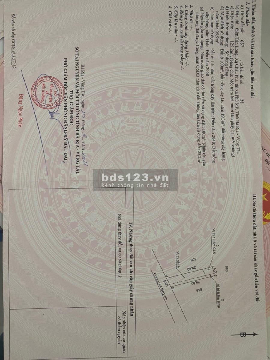 Thanh lý lô đất do kẹt tiền cá độ Euro, với diện tích 130m2 có 100m2 thổ cư