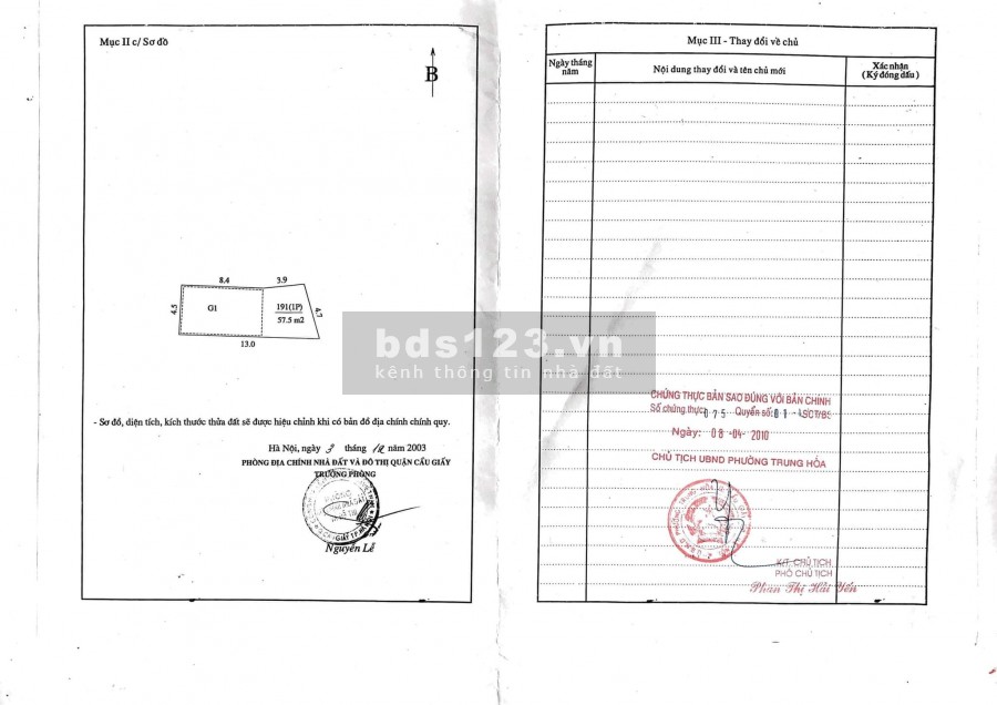 Nhà Trung kính nhỏ diện tích sử dụng 57m2 4 tầng giá bán 6.4 tỷ
