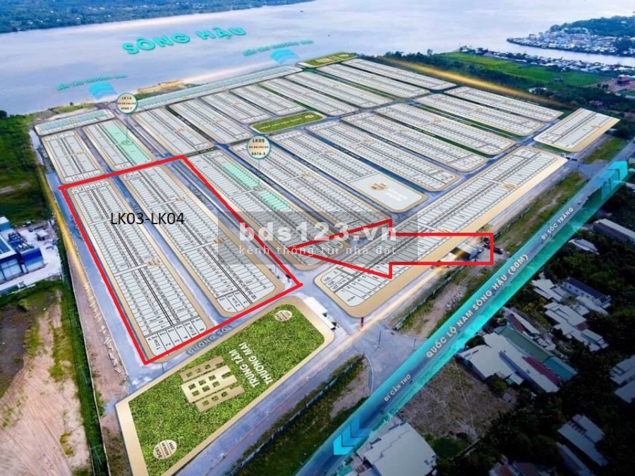 Nền trục chinh Vạn Phat Sông Hậu gia đầu tư giá chỉ 1ty130