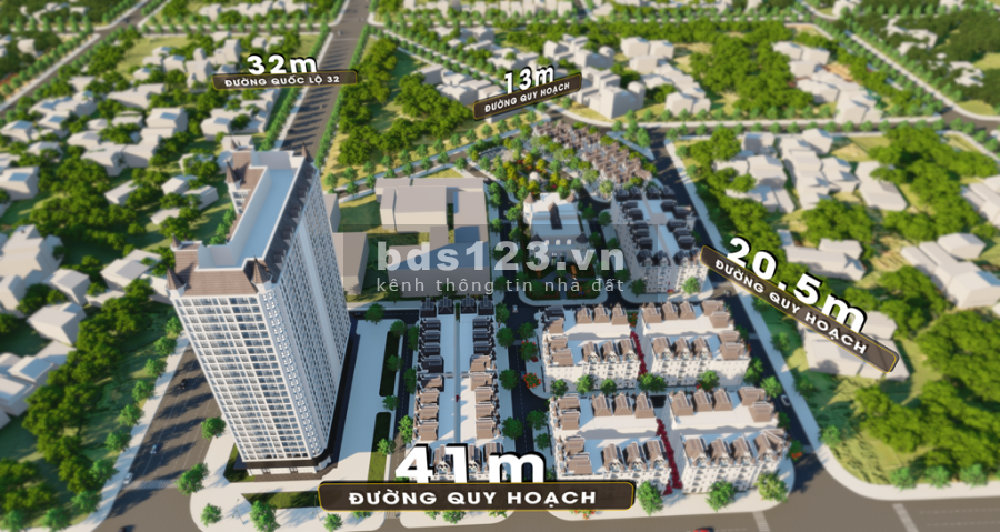 Bán liền kề biệt thự trung tâm thị trấn Đông Anh, hỗ trợ cho vay 65%