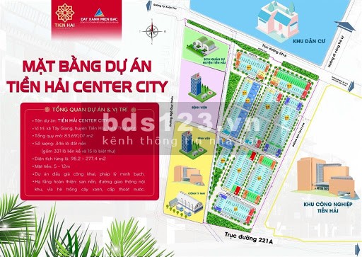 Dự án Tiền Hải Center City siêu hot, chiết khấu 2%, lh 076.348.3196 giá bán 2.2 tỷ
