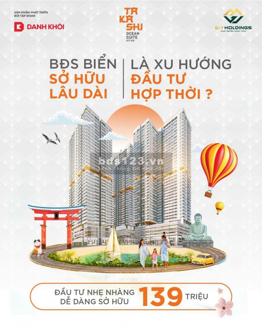 Bán chung cư căn hộ Biển sổ hồng lâu dài, chung cư Takashi Ocean Suite