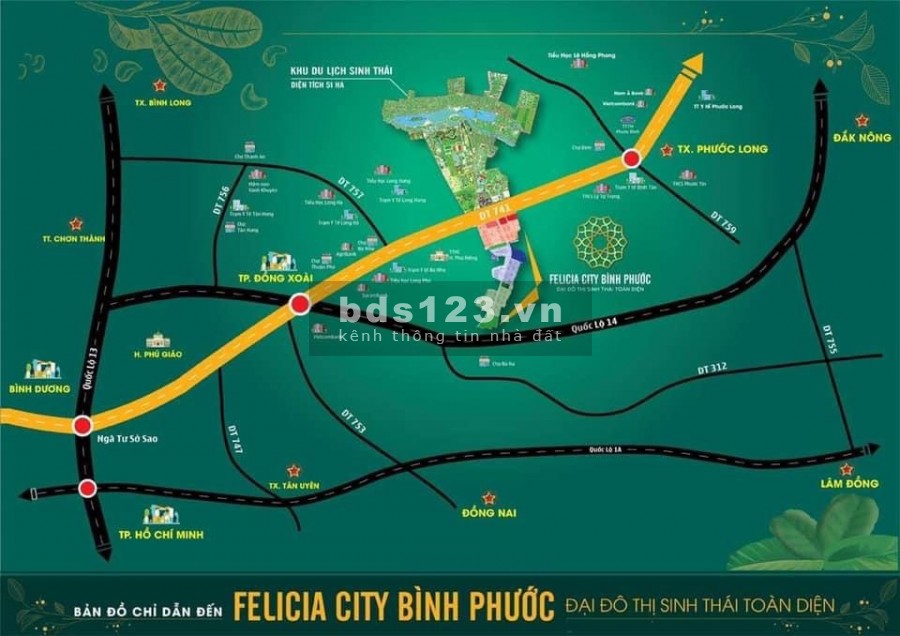 Felicia City Bình Phước dự án khu đô thị sinh thải toàn diện đầu tiên tại Bình Phước