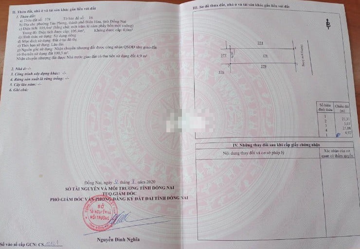 Đất phường Tân Phong, cách cây xăng 26 dt 300m, giá bán 2.4 tỷ