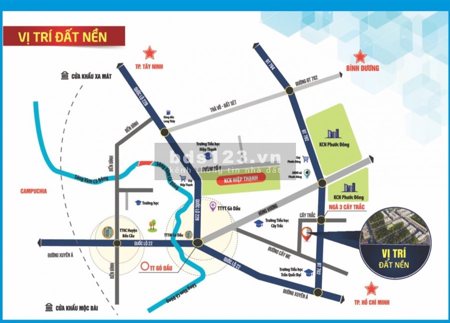 Vị Trí Đẹp - Dân Cư Đông - KCN Phước Đông - Gò Dầu Tây Ninh