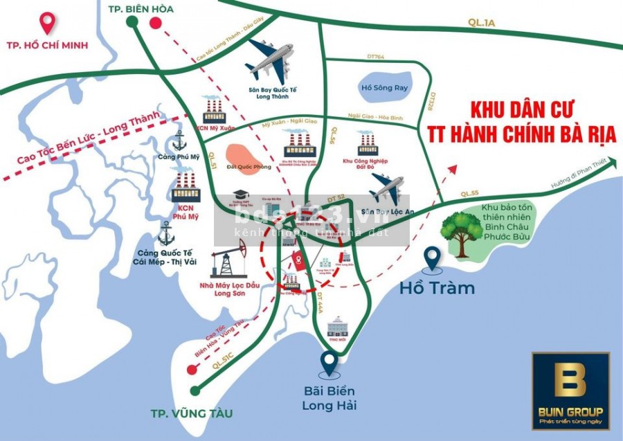Đất Nền dự án KDC Trung Tâm Hành Chính Bà Rịa
