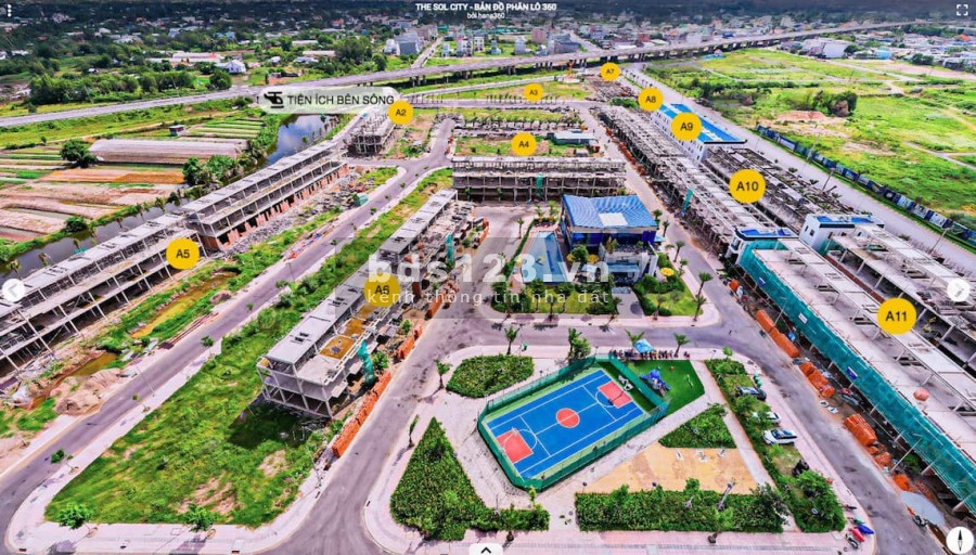 Bán đất nền shophouse dự án The Sol City, 100m2, sổ hồng riêng, gần chợ Hưng Long, Bình Chánh