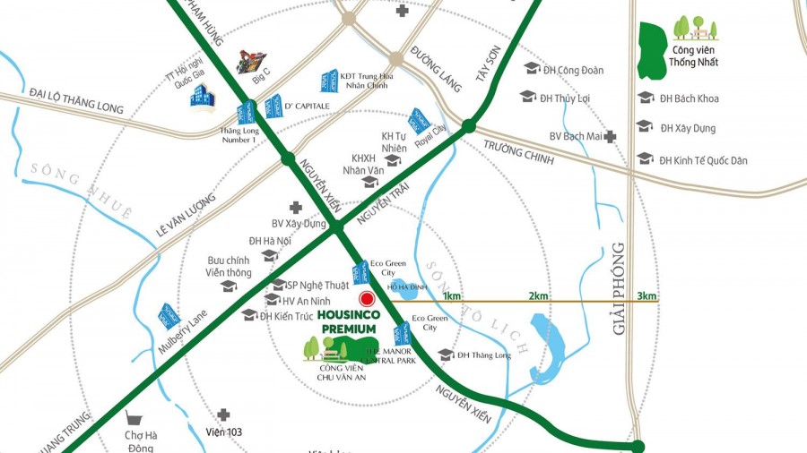 Căn hộ CAO CẤP mặt đường Nguyễn Xiển, cách ngã tư Khuất Duy Tiến chỉ 800m - Chỉ hơn 2 tỷ/ căn 2Pn Full nội thất